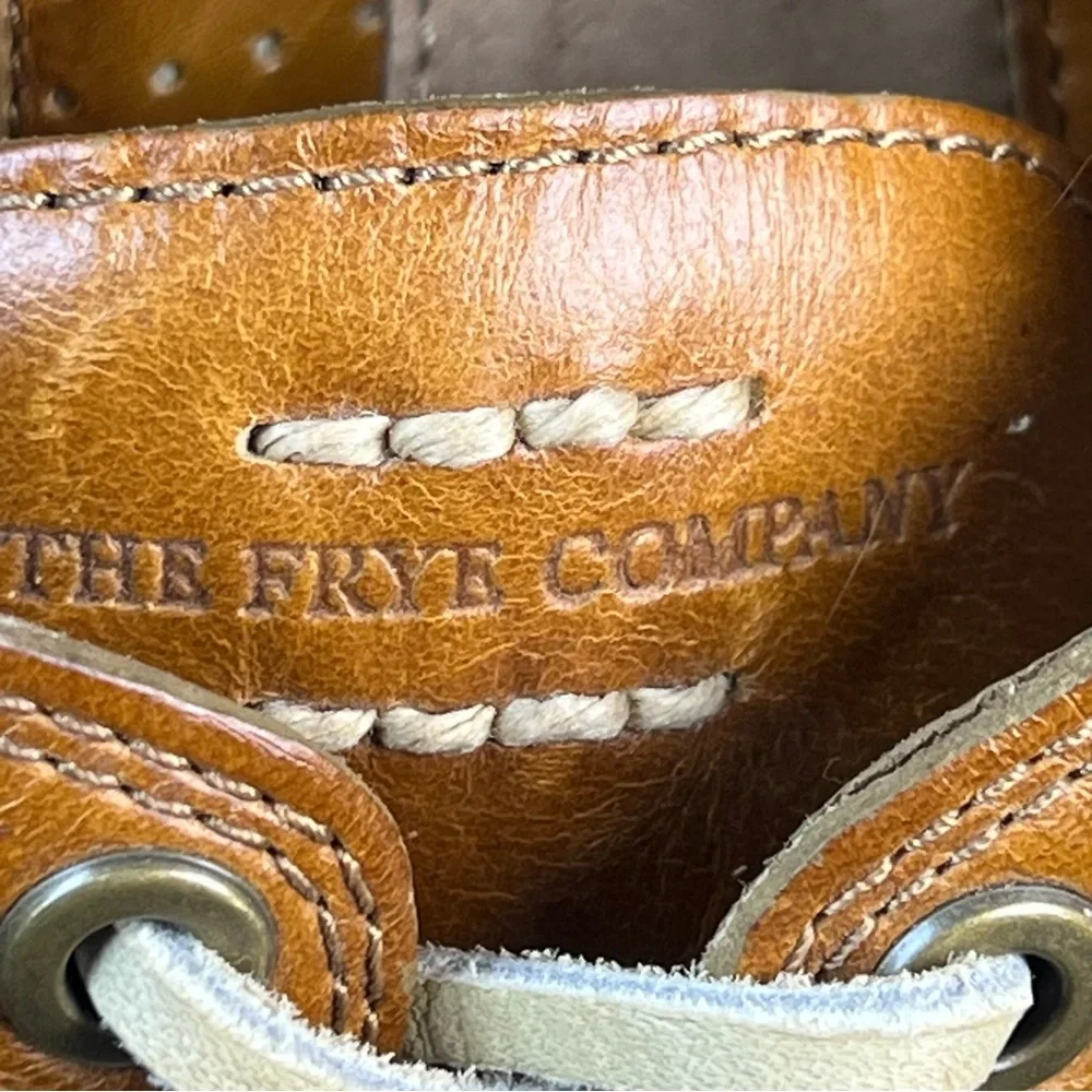 frye Men's Sully Boat Shoe Camel size8Mens US. ordrA6